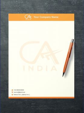 Chartered Accountant letterhead templates: Pre-designed templates specifically tailored for Chartered Accountants, featuring professional layouts and elements that cater to the accounting industry's requirements and branding.