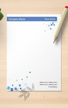 Creative letterhead design featuring abstract patterns, Sophisticated letterhead design with a modern twist