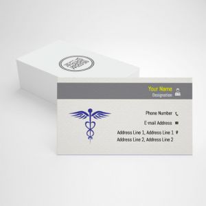 creative doctor visiting card design online, doctor visiting card maker, doctor visiting card design free download in Gray color