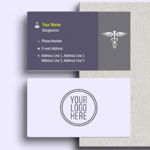 creative doctor visiting card design online, doctor visiting card maker, doctor visiting card design free download in blue and gray color