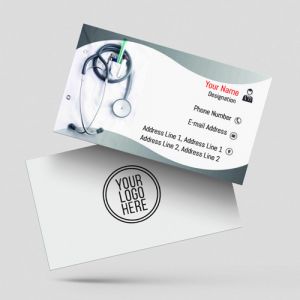 Visiting Card Design For Doctor Printing, profession Visiting Card, Business Card, Clinic, Name Gray color Name