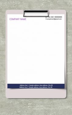 Sleek and professional letterhead design with a subtle gradient, Contemporary letterhead design with a bold visual impact