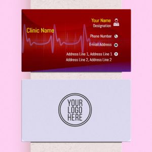 creative doctor visiting card design online, doctor visiting card maker, doctor visiting card design free download in red color