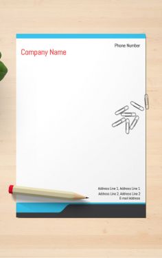 Minimalist letterhead design for a clean and professional look. Elegant and stylish letterhead design for professionals
