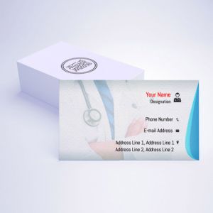 creative doctor visiting card design online, doctor visiting card maker, doctor visiting card design free download in blue color