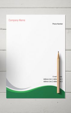 Creative professional letterhead design with modern elements, Sleek and sophisticated letterhead design for professionals.