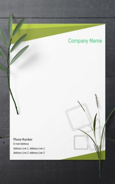 Elegant and artistic professional letterhead design, Creative letterhead with clean and minimalist style, Stylish letterhead template for creative professionals