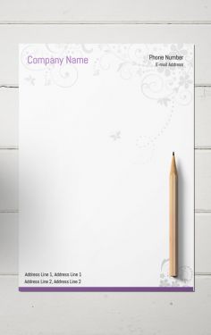 Playful and creative letterhead design, Modern letterhead template with creative typography, Sophisticated and artistic professional letterhead design