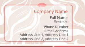 Visiting card designs Printing for Beauty parlour