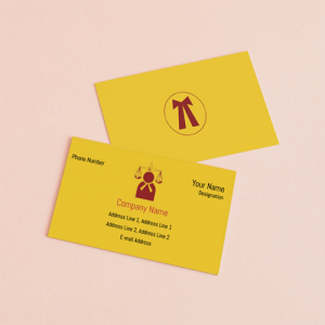 Best creative advocate/lawyer online visiting card template with background image and sample design free download Best visiting card designs for advocates. yellow and red. premium visiting card design. 