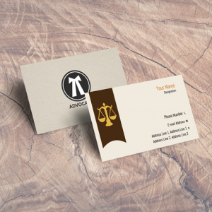 Best creative advocate/lawyer online visiting card template with background image and sample design free download Best visiting cards for advocates. brown and skin colours. premium visiting cards for advocates.
