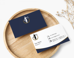 Best creative advocate/lawyer online business visiting card template with background image and sample design free download Superior Look Design for Advocate