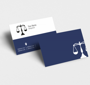 Best creative advocate/lawyer online business visiting card template with background image and sample design free download Refined Look Design for Advocate