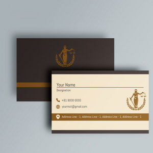 Best creative advocate/lawyer online business visiting card template with background image and sample design free download Superb Design of Advocate brown and yellow 