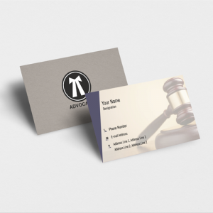 Best creative advocate/lawyer online visiting card template with background image and sample design free download Visiting Card Designs Printing For Advocate. purple and brown colour with the justice hammer. Best visiting card for advocate