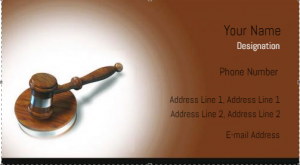 brown and white colour with advocate symbol latest visiting card design for online