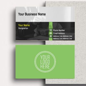 property dealer/real estate visiting card design images background with free template download with latest ideas format model black and gray colour, Background balck and gray colour, yellow and black text color