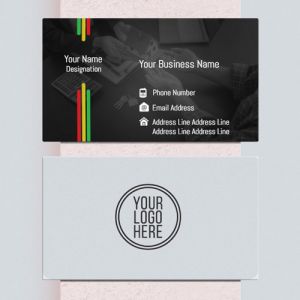 property dealer/real estate visiting card design images background with free template download with latest ideas format model yellow and white colour, Background Black colour, text color
