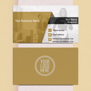 property dealer/real estate visiting card design images background with free template download with latest ideas format model gold colour, Background gold colour, text color black and white