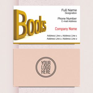 Visiting card designs Printing for Book Shop