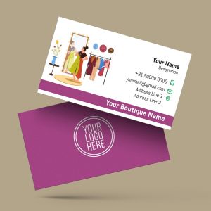 Bespoke Fashion designer Boutique visiting card designs for India, latest, sample, new design, format, cdr, cloth, image, free download