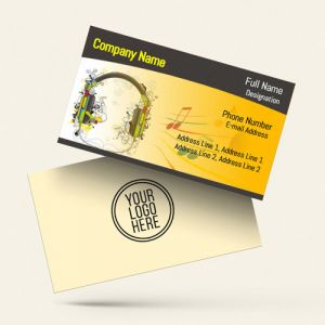 Visiting card designs Printing for Music Shop