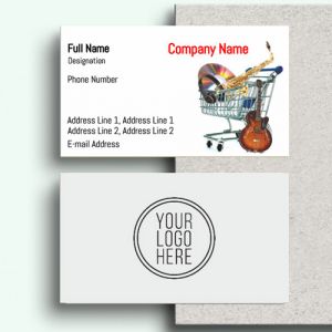 Visiting card designs Printing for Music Shop