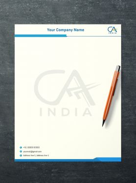 Professional letterhead examples for CAs: Real-world examples showcasing well-executed letterhead designs used by Chartered Accountants, providing inspiration for creating polished and professional letterheads.