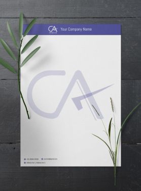 Elegant letterhead templates for Chartered Accountants: Designs that exude elegance and refinement, often featuring classic fonts, subtle embellishments, and a layout that evokes professionalism and trust.