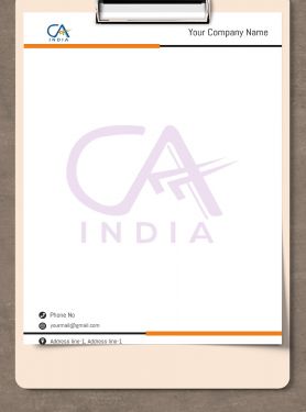 Unique letterhead designs for Chartered Accountant firms: Non-conventional and distinctive letterhead designs that help Chartered Accountant firms stand out from their competitors, incorporating innovative layouts, unconventional shapes, or creative