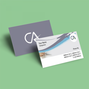 chartered accountant visiting card, templates, business card, professional, Images, gray-background, Blue Color Visiting Card