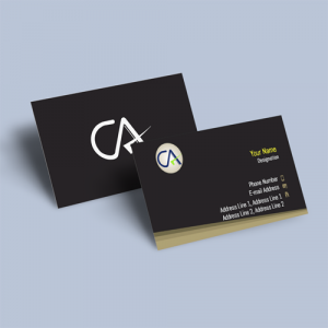 chartered accountant ca visit card design online for free samples with guidelines format & background, online free, best business card, Coffee Color Visiting card