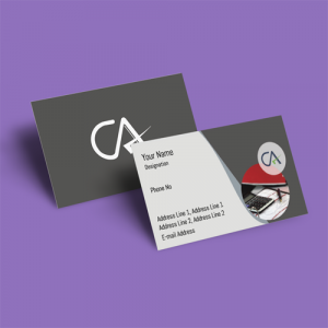 chartered accountant visiting card, templates, business card, professional, Images, gray-background, Gray Color Visiting Card