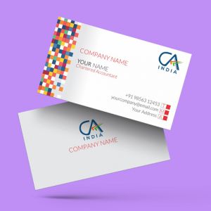 chartered accountant ca visit card design online for free samples with guidelines format & background, online free, best business card, Coffee Color Visiting card