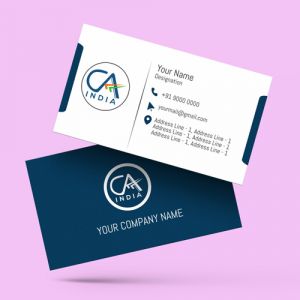 chartered accountant ca visiting card design online for free samples with guidelines format & background, blue Color White background Visiting