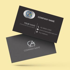 chartered accountant CA visiting card design online for free samples with guidelines format & background, online free, best business card, Coffee Color Visiting card