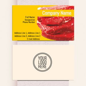 Visiting card Designs Printing for Meat Shop