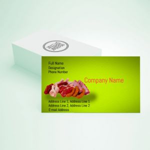 Visiting card Designs Printing for Meat Shop