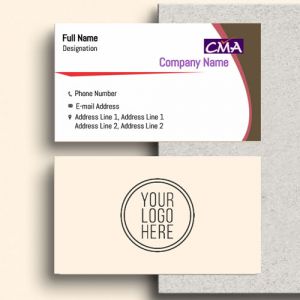 cma business visiting card format design sample images firm guidelines white and brown color