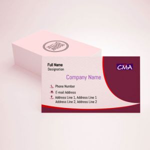 cma business visiting card format design sample images firm guidelines pink 