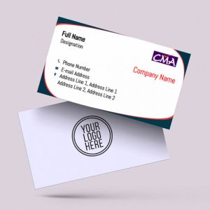 cma business visiting card format design sample images firm guidelines white background with logo