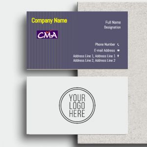 cma business visiting card format design sample images firm guidelines gray background