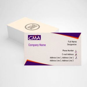 cma business visiting card format design sample images firm guidelines ren purple color