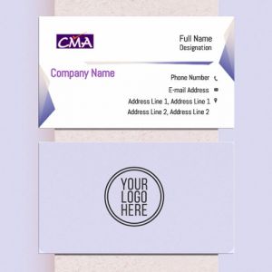 cma business visiting card format design sample images firm guidelines pink and white