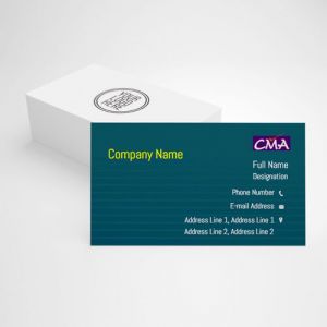 cma business visiting card format design sample images firm guidelines green color