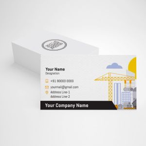 Construction equipment rental cards, Building materials supplier cards, 
Construction branding and printing, Blueprint-themed business cards, 
Construction-themed visiting card, Civil engineer visiting card design, 
Construction trade show cards, Renov