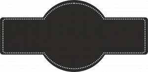 Black Color Ribbon Shape Sticker