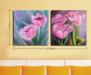 Pink Tulip Acrylic Painting 