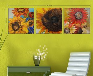 Sunflowers 3 Panel