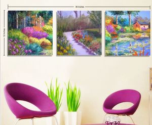 Colorful Garden 3 Panel